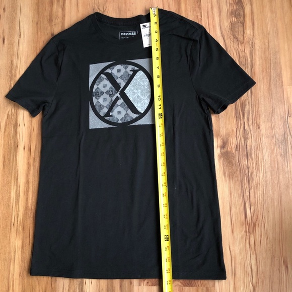 NEW EXPRESS Crewneck Tee Shirt Short Sleeve Small Black Men’s - Picture 7 of 16